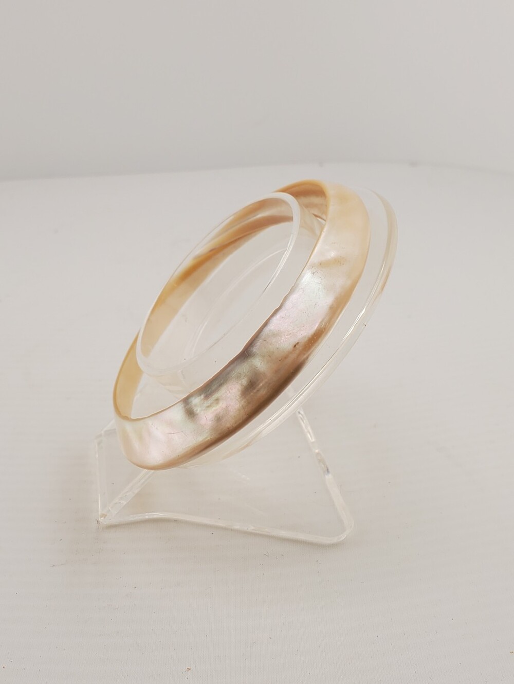 Hand Carved Mother Of Pearl Bangle